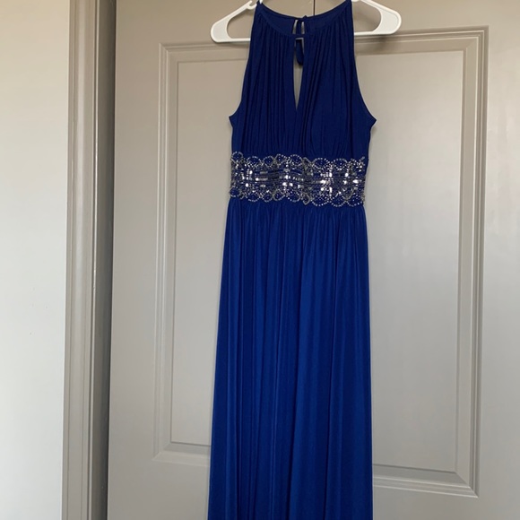 R&M Richards Women's Beaded Waist Gown - Picture 1 of 4
